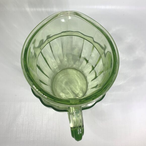 Princess Green Uranium 60oz Pitcher Anchor Hocking Depression Glass Vintage 30s - Picture 5 of 6